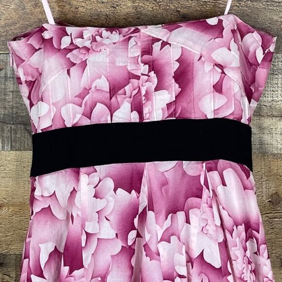 Maeve Savoy Flora Strapless Dress Full Tulle Skirt Pink Floral Size 2 - Picture 9 of 10